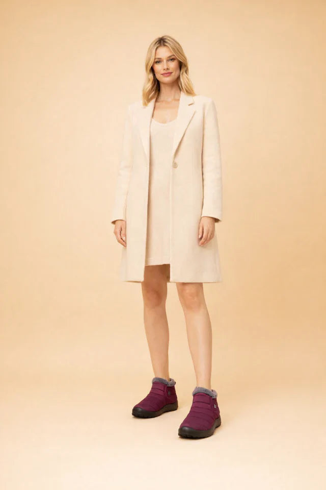 Fashionable women's boots with enhanced anti-slip features for winter.