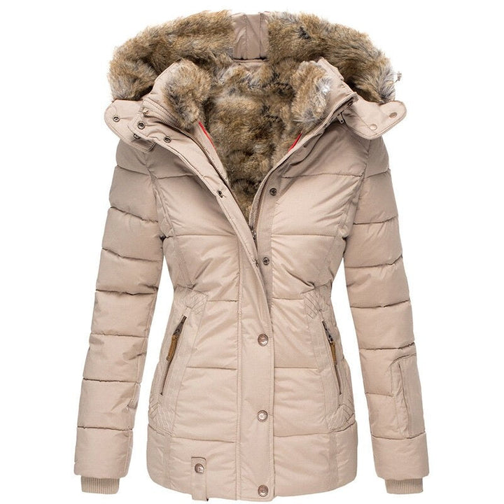 Longline women's waterproof winter coat. Insulated & warm, ideal for cold weather style and protection.