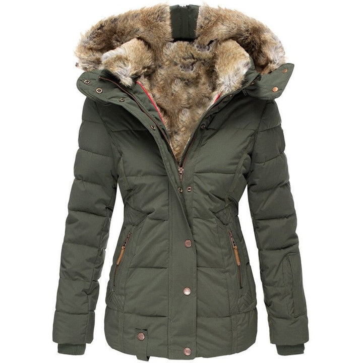 Women's insulated waterproof winter coat, a warm longline jacket for cold weather & winter fashion.
