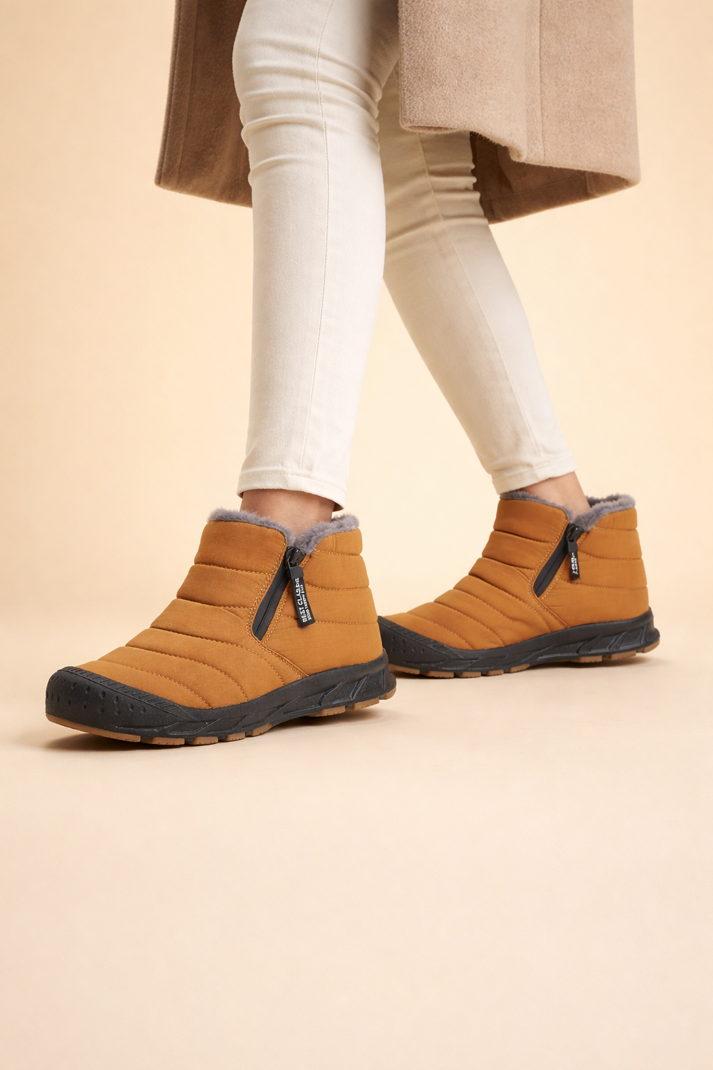 Cozy and stylish women's winter boots designed for cold weather, featuring non-slip soles.