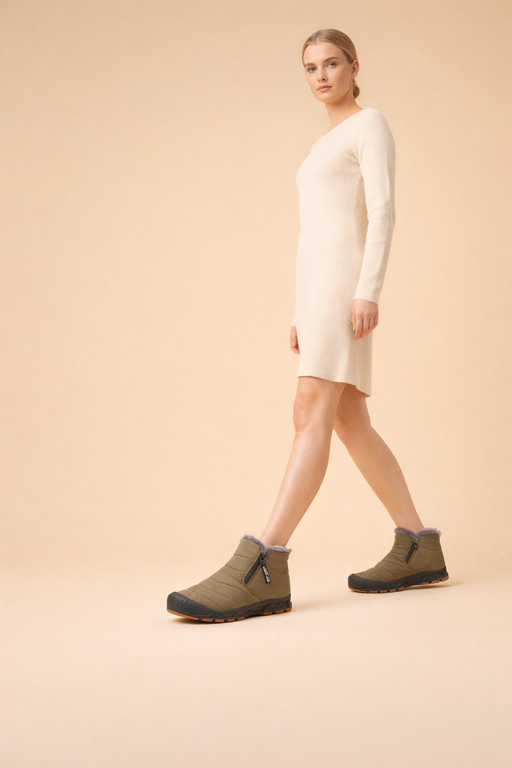 Reliable non-slip snow boots for women, ensuring safety and comfort in icy weather.