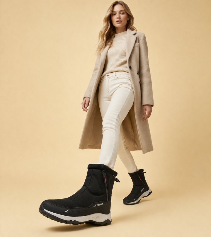 Durable non-slip winter boots designed for women's outdoor adventures.