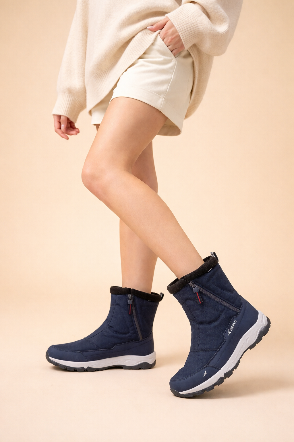 Warm and waterproof snow boots for ladies, ensuring cozy feet all winter.