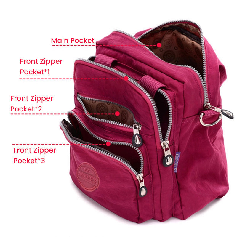 Casual women's daily essential crossbody bag, water-resistant & practical for everyday activities.