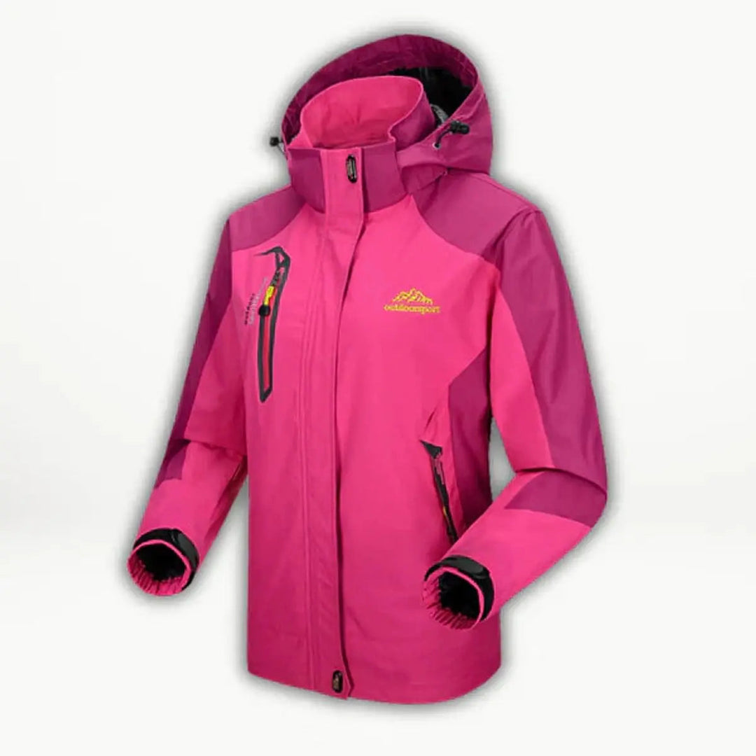 Durable women's waterproof hooded quilted jacket, excellent for all outdoor activities & everyday wear.