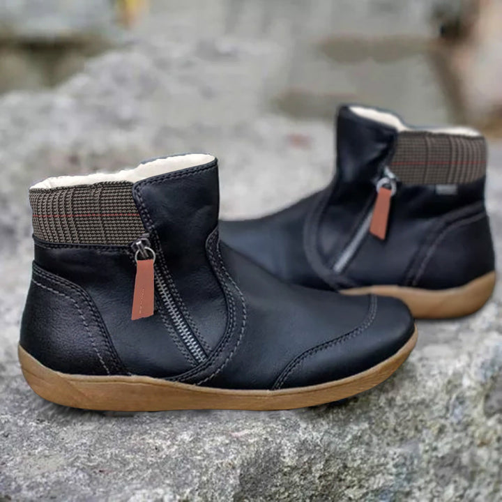 Stylish women's waterproof orthopedic ankle boots, providing ultimate comfort & support for daily wear.