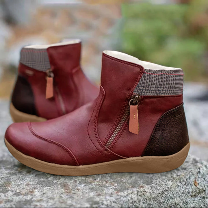 Orthopedic comfort waterproof ankle boots for women, designed for walking with excellent support & grip.