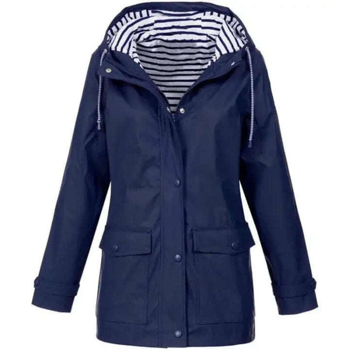 Women's waterproof & windproof outdoor jacket for all-weather protection. Ideal activewear.