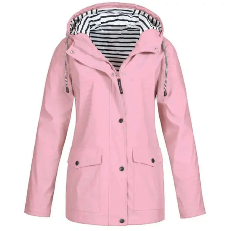 Women's activewear: waterproof and windproof outdoor jacket. Stay dry & warm in any weather.
