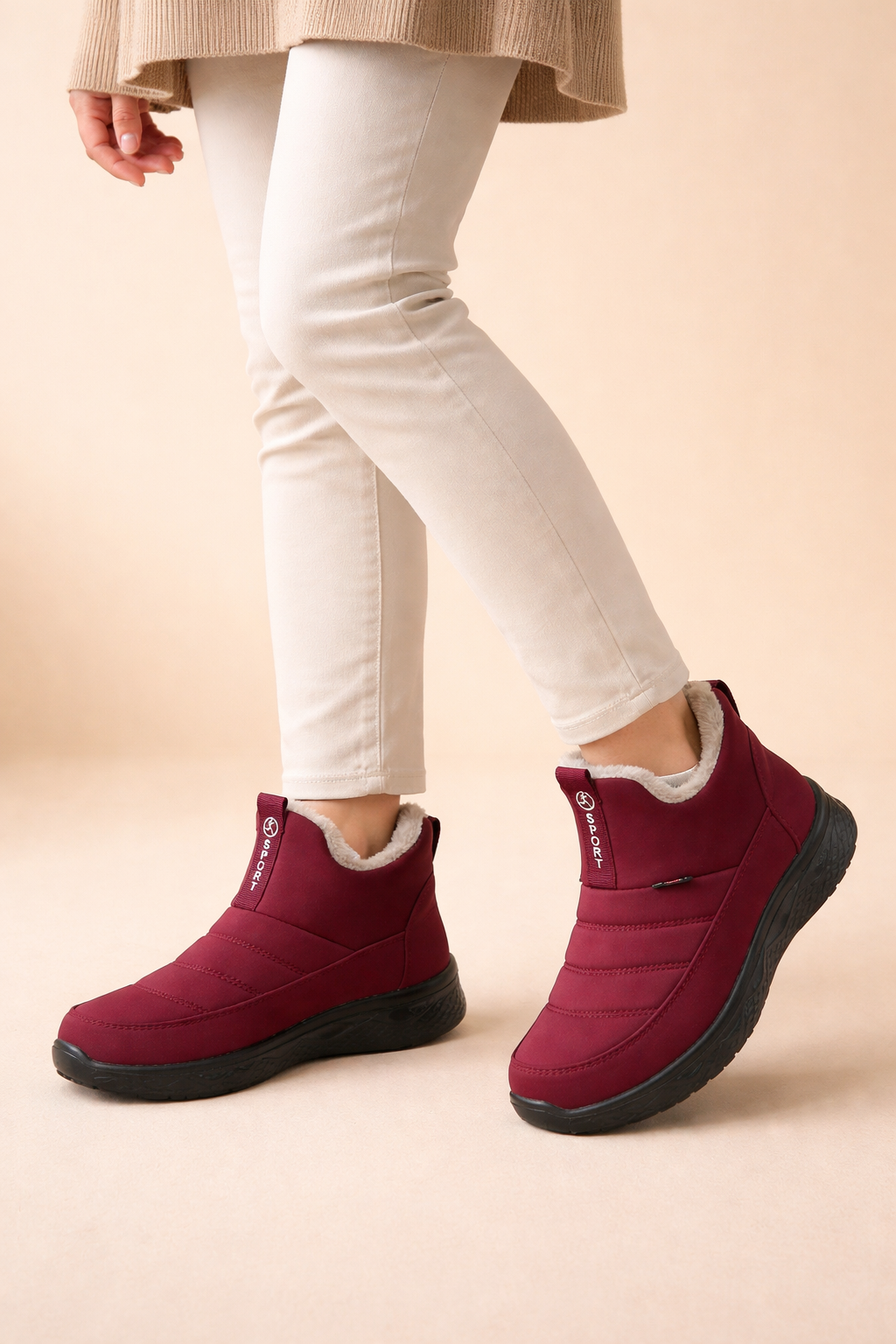 Cozy women's waterproof winter boots, providing warmth & protection for cold weather. Stylish ankle design.