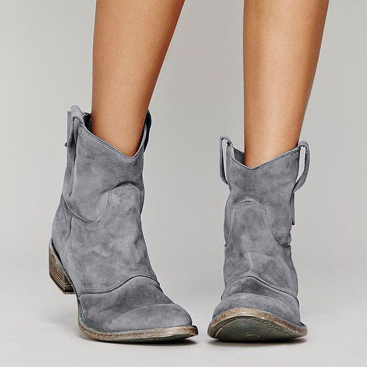 Effortlessly stylish women's Western ankle boots, combining comfort with a chic design for everyday wear.