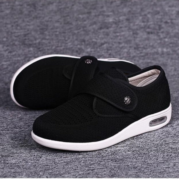 Women's wide-fit diabetic shoes for comfort & support, ideal for sensitive feet & everyday wear. Orthopedic design.