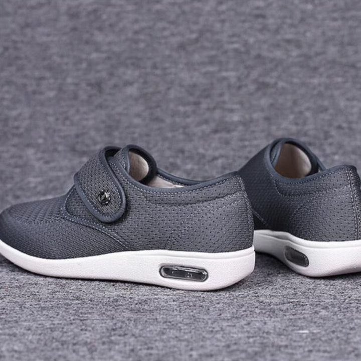 Stylish wide-width women's diabetic shoes, offering orthopedic comfort, support, and a slip-resistant sole for sensitive feet.