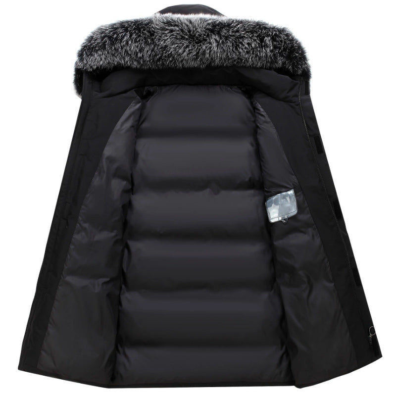 Cozy women's winter jacket, outerwear with a stylish design, removable hood, and elegant faux fur detailing.