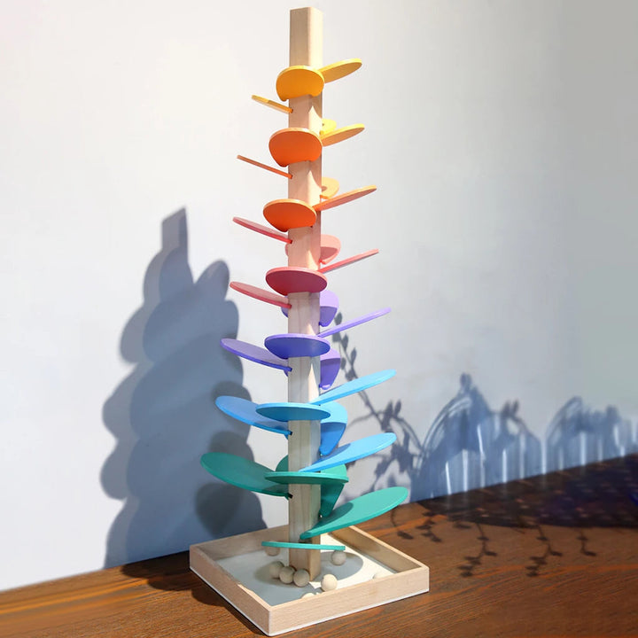 Wooden Rainbow Sound Tower: Educational Music & Sensory Play Toy for Kids