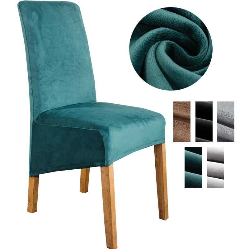 Elegant stretch velvet chair cover, XL, durable furniture protector for modern dining rooms.