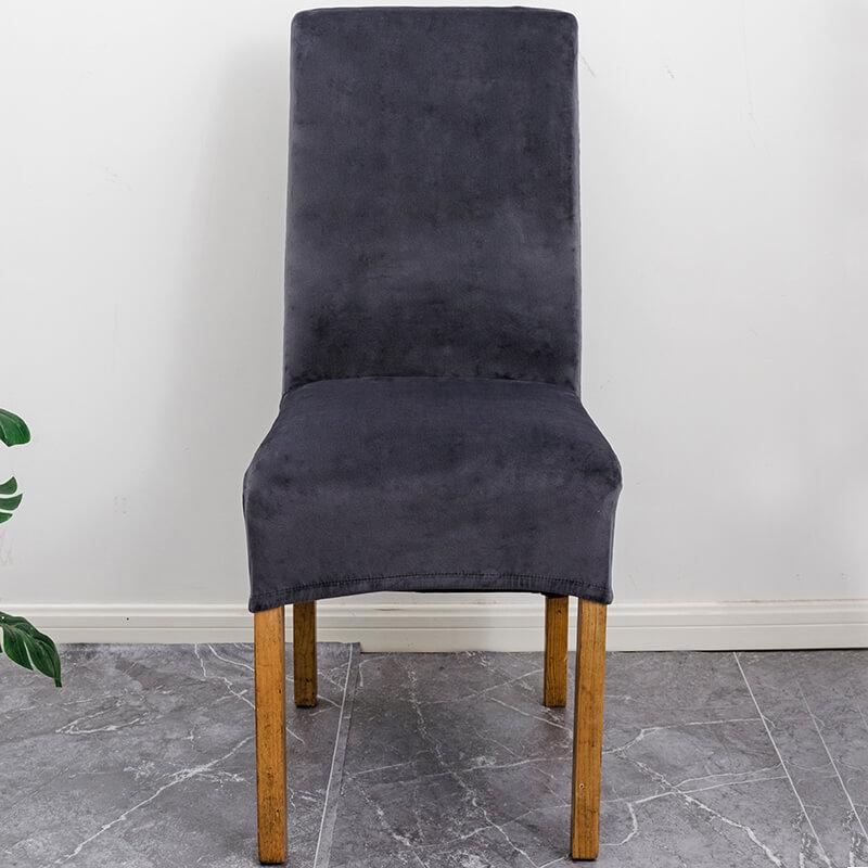 Luxurious XL velvet dining chair cover, stretchable and durable home furniture decor update.
