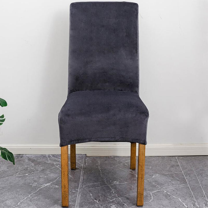 Luxurious XL velvet dining chair cover, stretchable and durable home furniture decor update.