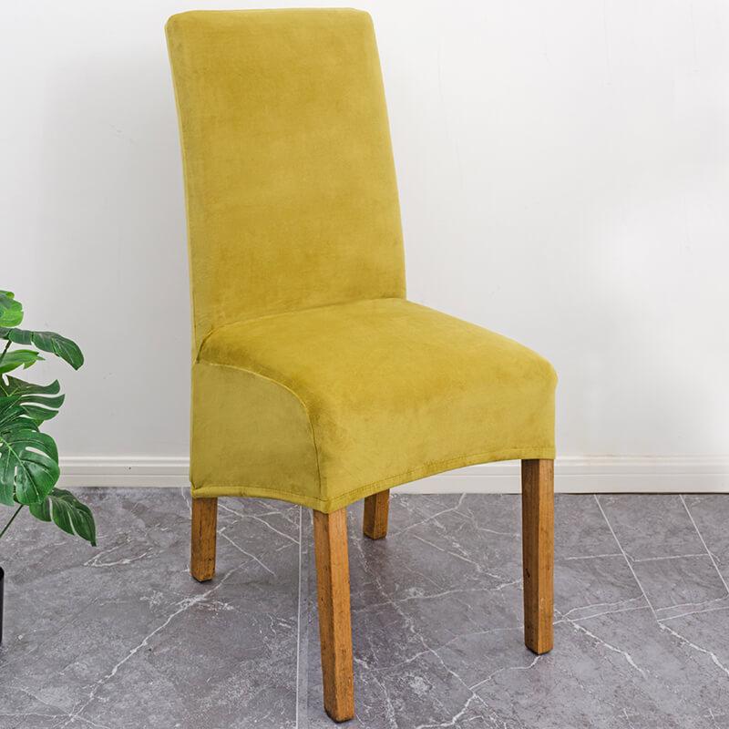 Elegant velvet stretch dining chair cover, XL, ideal for kitchen & living room updates.