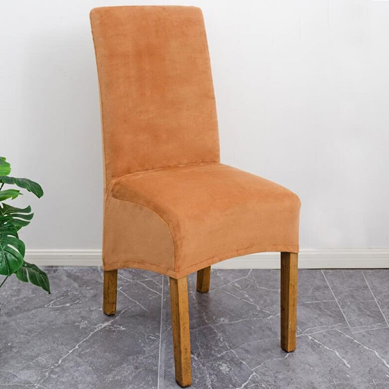 Soft elastic velvet dining chair cover, XL, perfect for a chic home decor refresh.