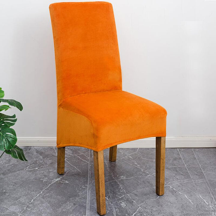Elastic velvet dining chair cover, XL, perfect for updating kitchen and dining room decor.