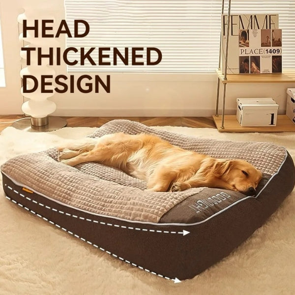 Comfortable XXL orthopedic dog bed with washable cover, providing joint support for large breed dogs.