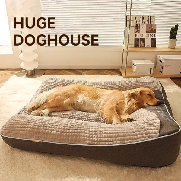 Premium XXL orthopedic dog bed, ideal for large dogs. Features removable washable cover & strong joint support.