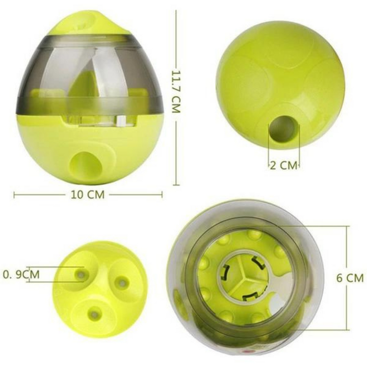 Pink durable interactive dog toy ball that dispenses treats