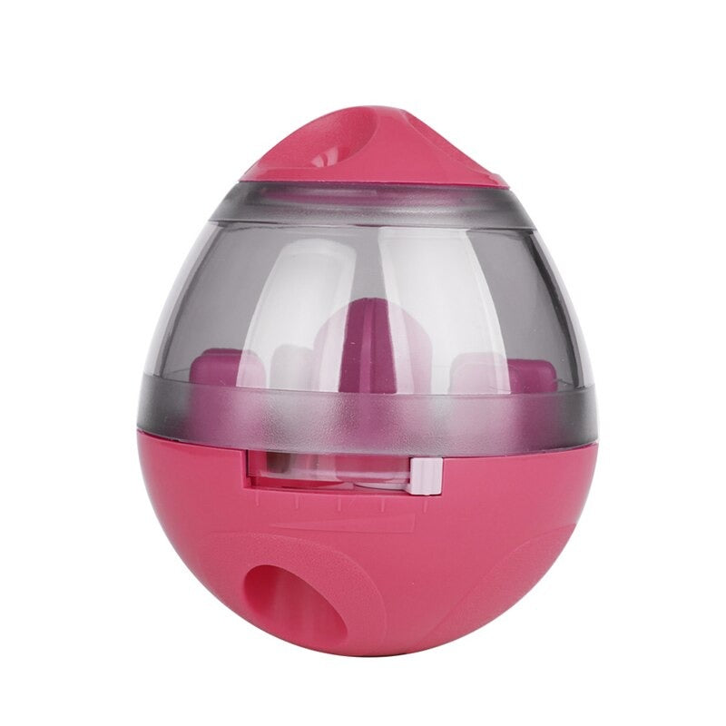 Interactive yellow dog toy ball for treat dispensing and mental stimulation