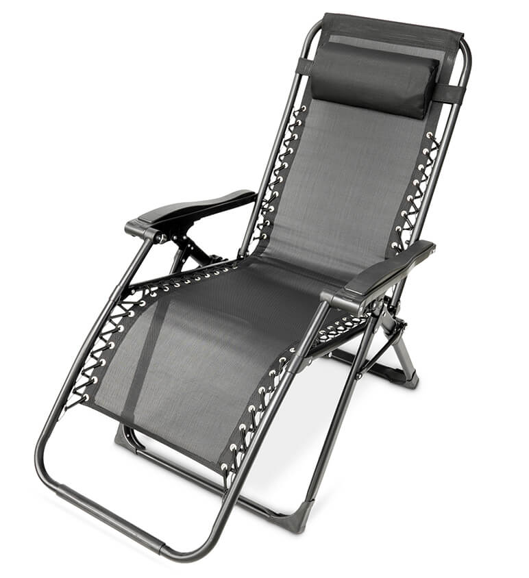 Zero Gravity Recliner Chair with adjustable headrest for ultimate outdoor relaxation.