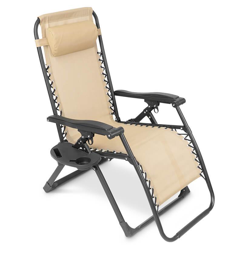 Ergonomic zero gravity lounge chair, providing superior comfort and stress relief.
