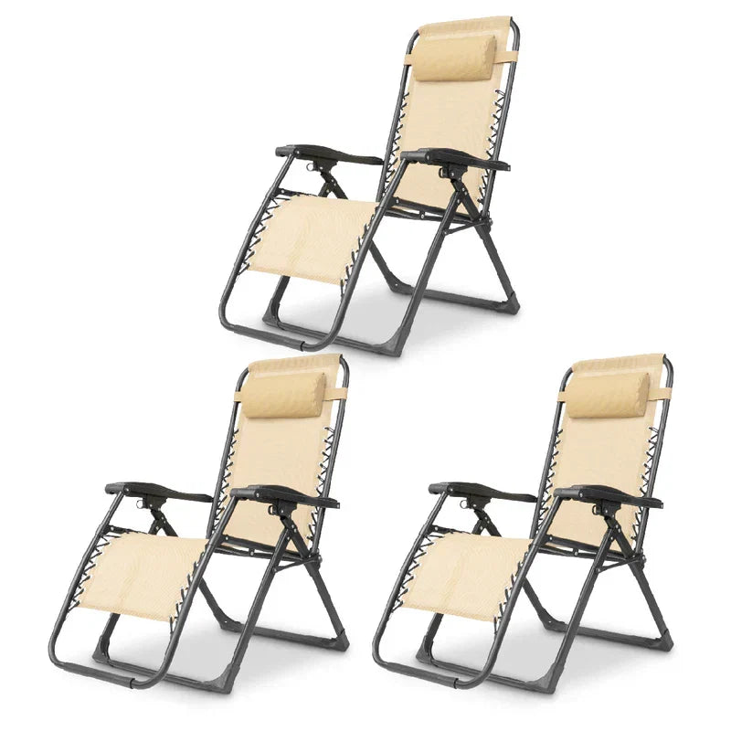 Space-saving folding zero gravity chair, excellent for balcony or compact patios.