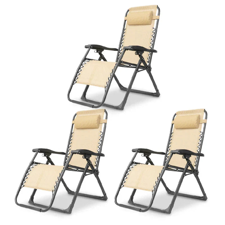 Space-saving folding zero gravity chair, excellent for balcony or compact patios.