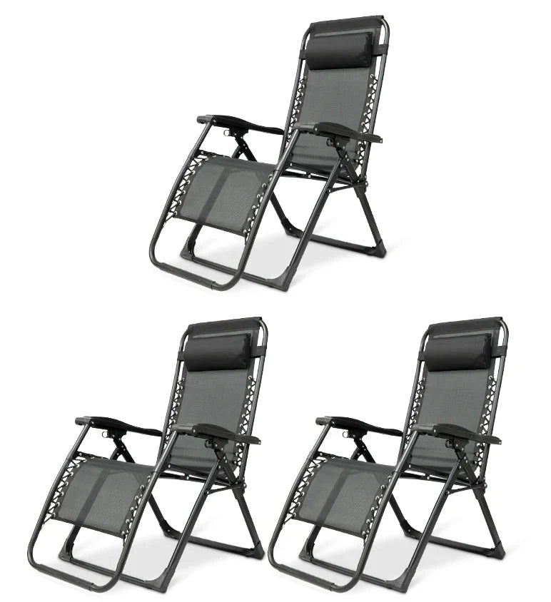 Indoor/outdoor zero gravity recliner, offering full body support and relaxation.